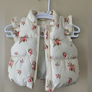 Baby Gap ColdControl Max Floral Flutter Vest 0-6 M